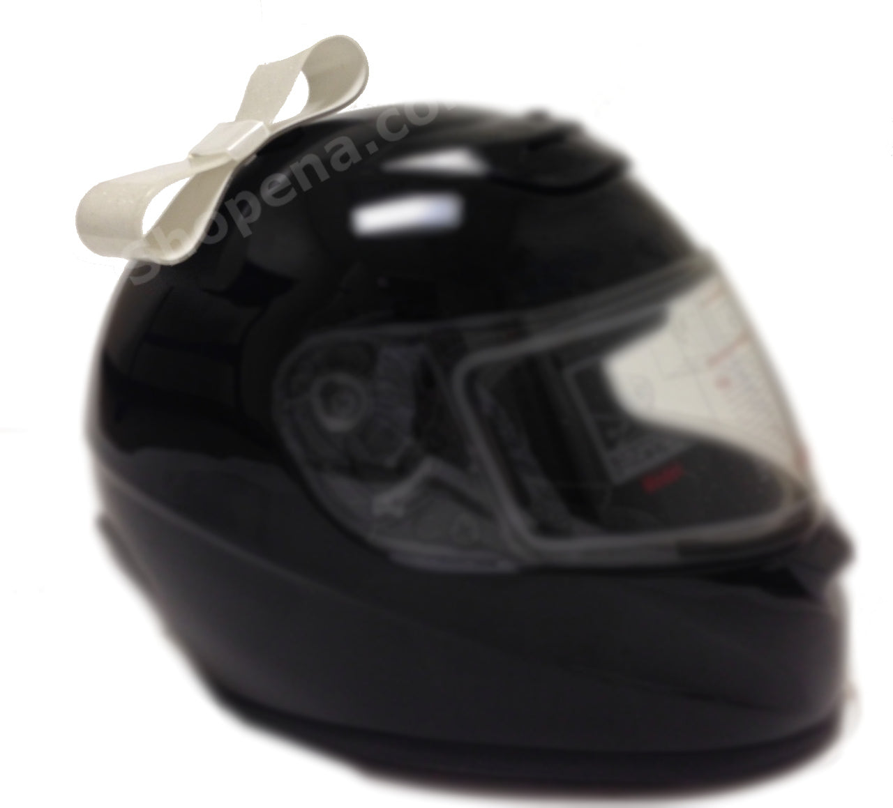 black bow for motorcycle helmet Stick On Motorcycle Helmet Bow (4 Colors)