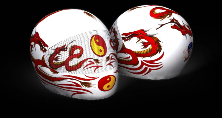 Skullskins Ying Yang Dragon Full Face Motorcycle Helmet Cover