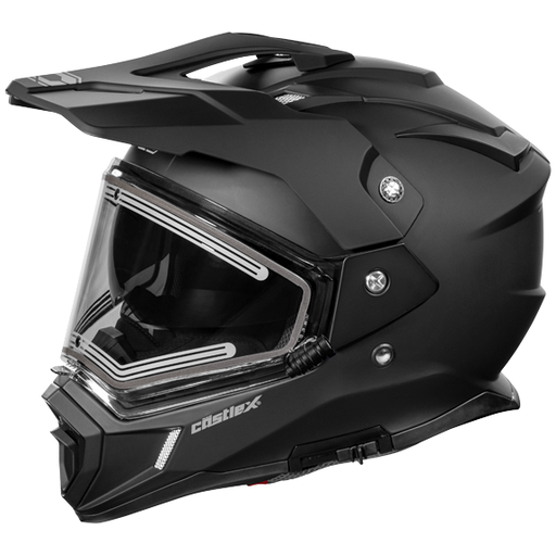 Castle-X CX200 DS Matte Black Modular Snowmobile Helmet