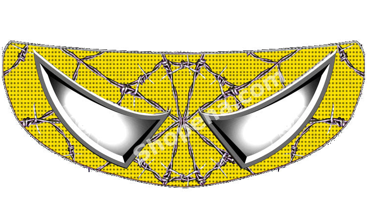 Skullskins Wired Web Yellow Spider-Man Motorcycle Helmet Shield Sticker