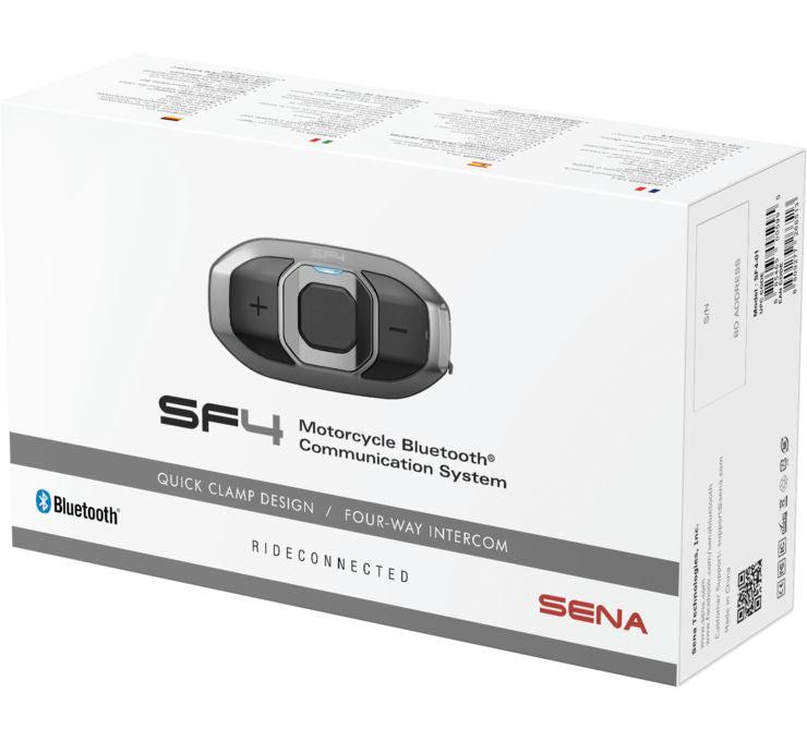 Sena SF4 Motorcycle Bluetooth Communication System for Small Groups