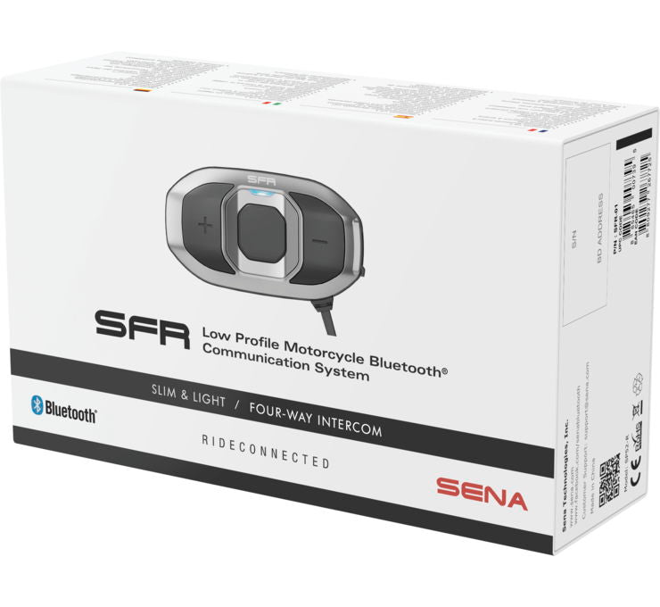 Sena SFR Low Profile Bluetooth Motorcycle Communication System for Small Groups