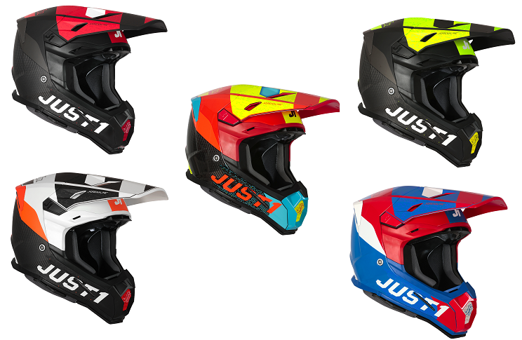 Just 1 J22 Adredaline Trans Carbon Fiber MX Off Road Motorcycle Helmet (5 Colors)