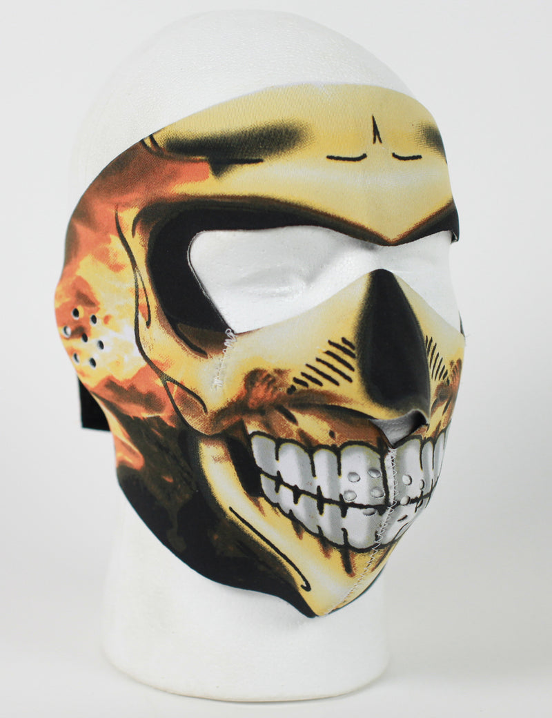 Skull Flame Inferno Protective Neoprene Full Face Ski Mask
