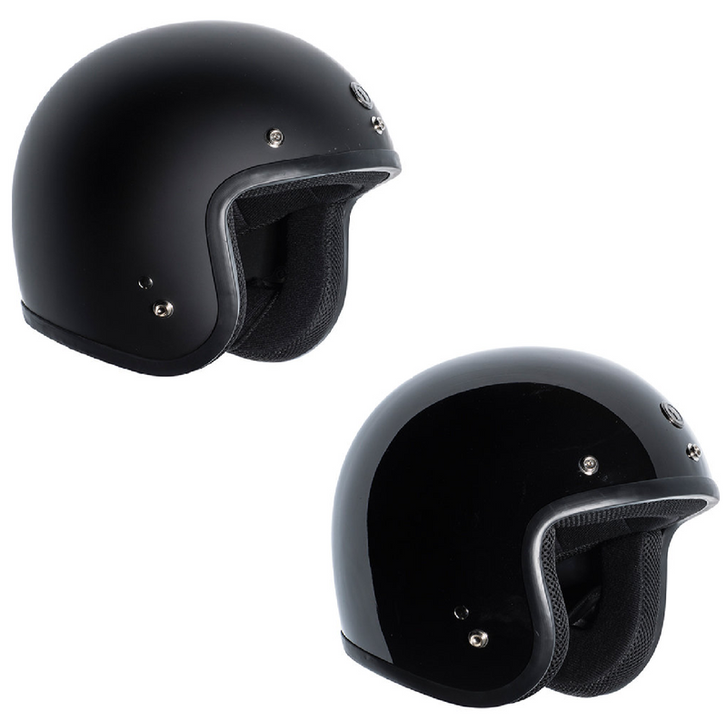 Torc T-50 Classic Black 3/4 Face Retro Motorcycle Helmet