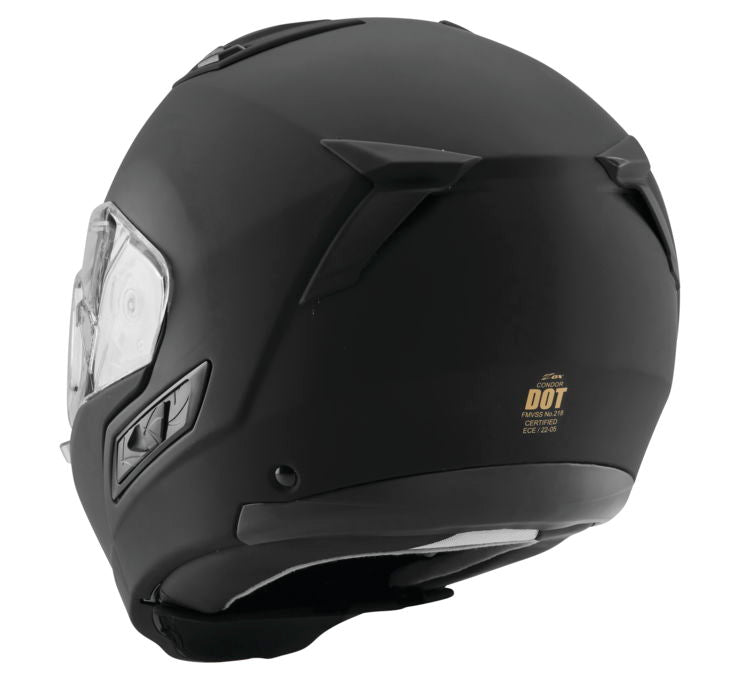 Zox Condor SVS Black Double Faceshield Modular Snowmobile Helmet (2 Colors)