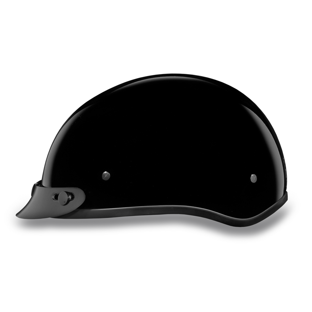 daytona motorcycle helmets 3xs D.O.T. Daytona Skull CAP- Hi-Gloss Black Helmet 3XS