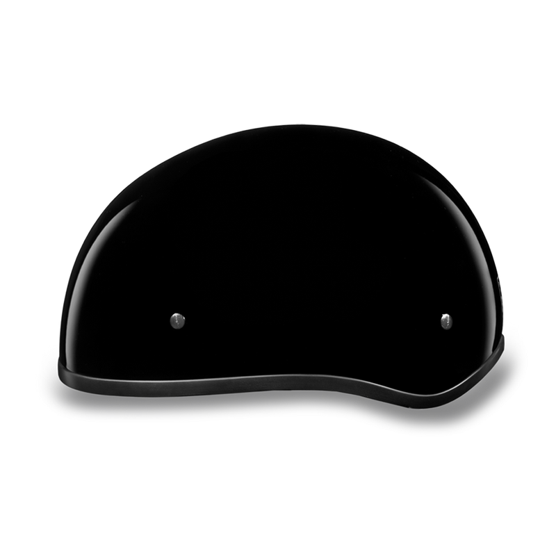Daytona Hi Gloss Black Skull Cap Half Motorcycle Helmet (No Visor) (3XS - 4XL)