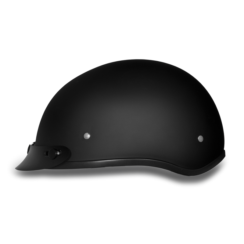 Daytona Dull Black Skull Cap Half Motorcycle Helmet (3XS - 4XL)