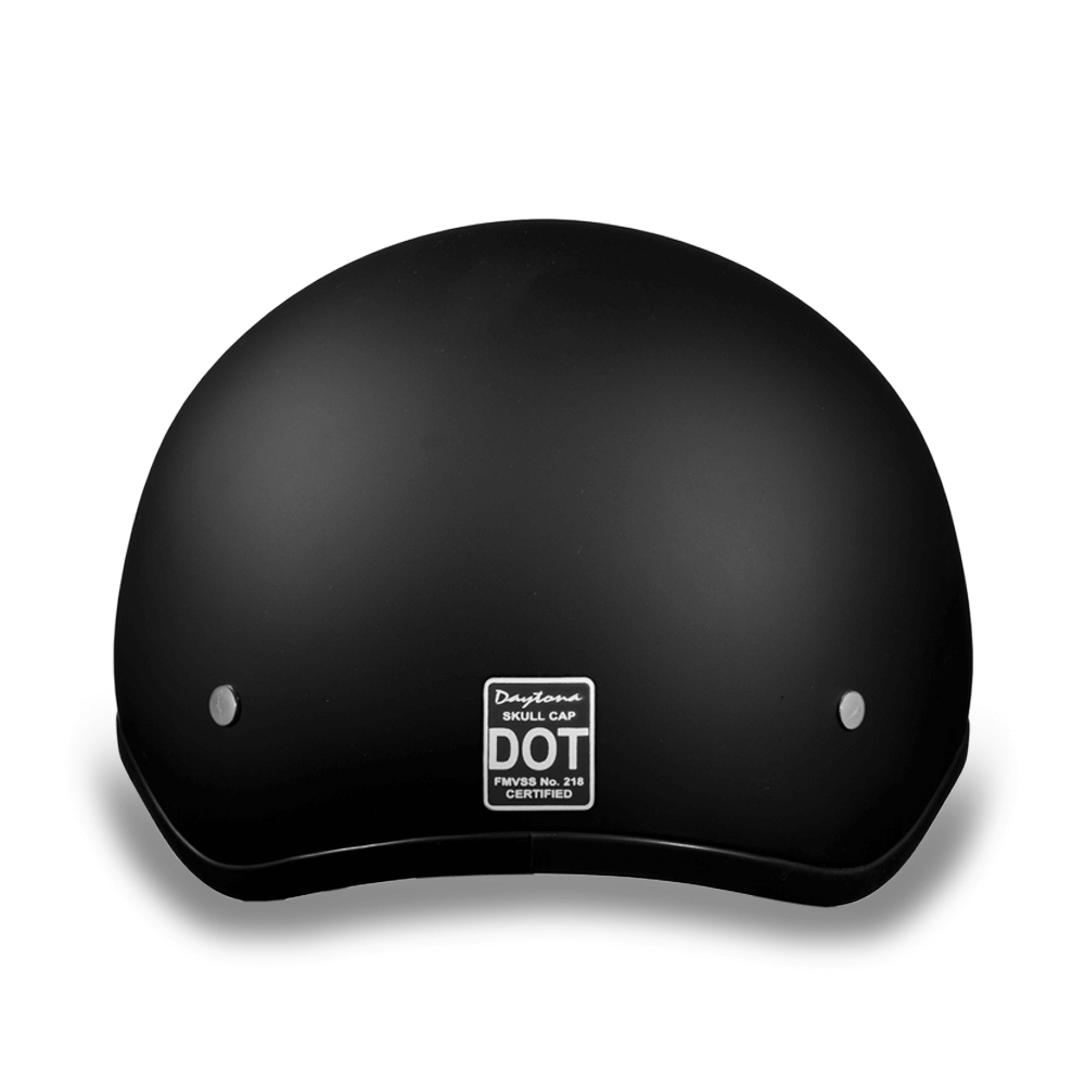 Daytona Dull Black Skull Cap Half Motorcycle Helmet (3XS - 4XL)