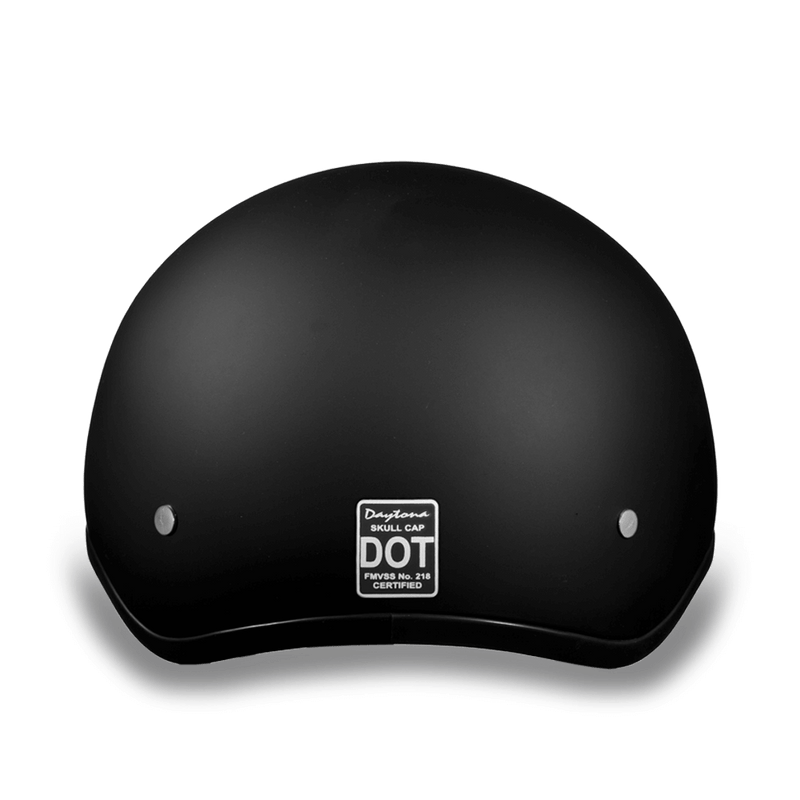 Daytona Dull Black Skull Cap Half Motorcycle Helmet (3XS - 4XL)