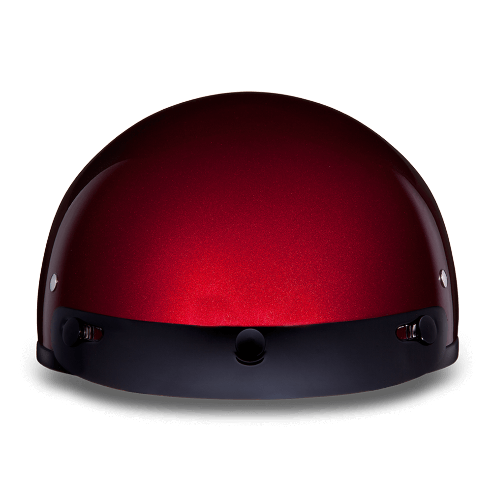 Daytona Skull Cap Half Helmet with Peak Visor, Black Cherry / 2XL Daytona Skull Cap Half Helmet with Peak Visor, Black Cherry / 2XL