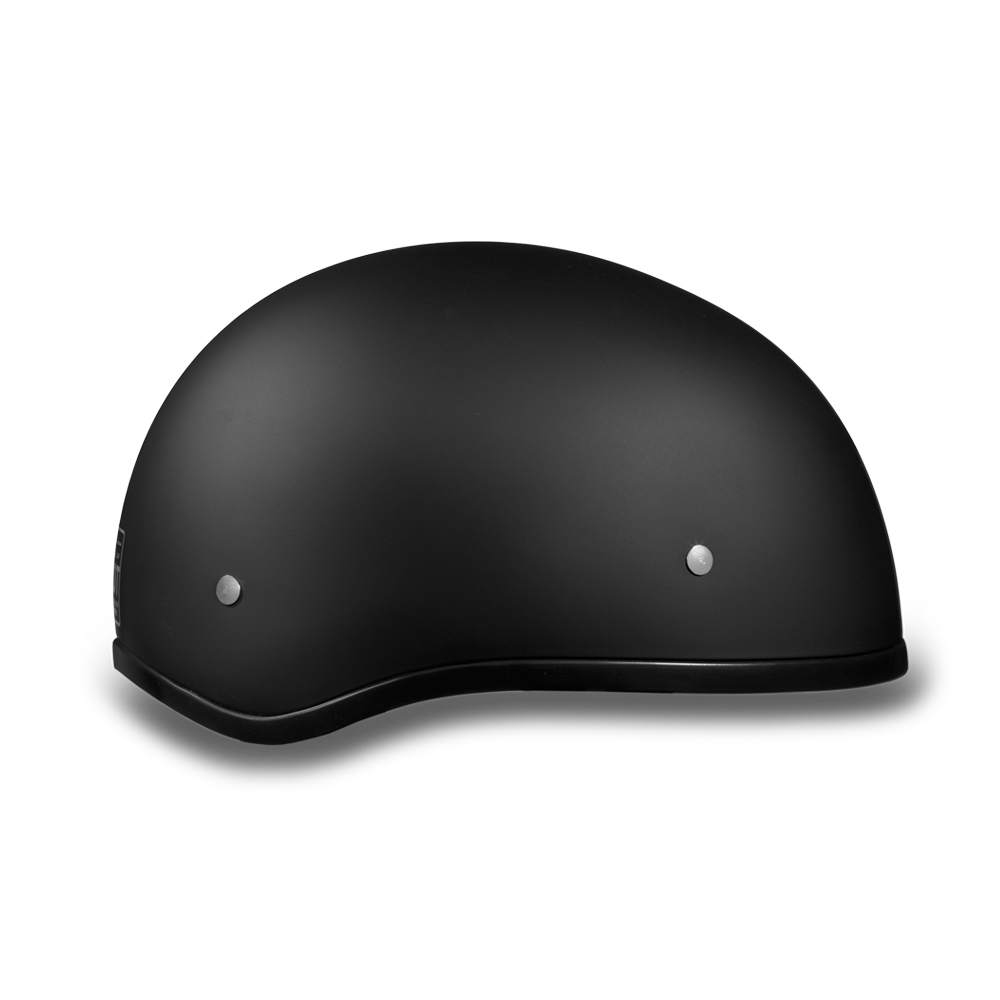Daytona Dull Black Skull Cap Half Motorcycle Helmet (No Visor) (3XS - 4XL)