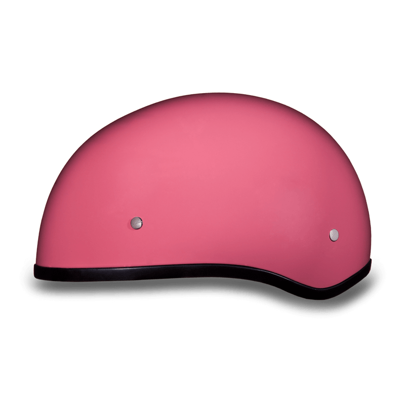 Daytona Hi Gloss Pink Skull Cap Half Motorcycle Helmet (No Visor) (2XS - 2XL)