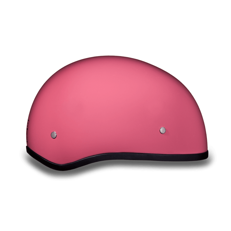 Daytona Hi Gloss Pink Skull Cap Half Motorcycle Helmet (No Visor) (2XS - 2XL)