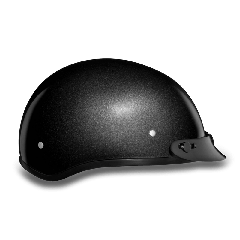 Daytona Gun Metal Metallic Skull Cap Half Motorcycle Helmet (2XS - 4XL)
