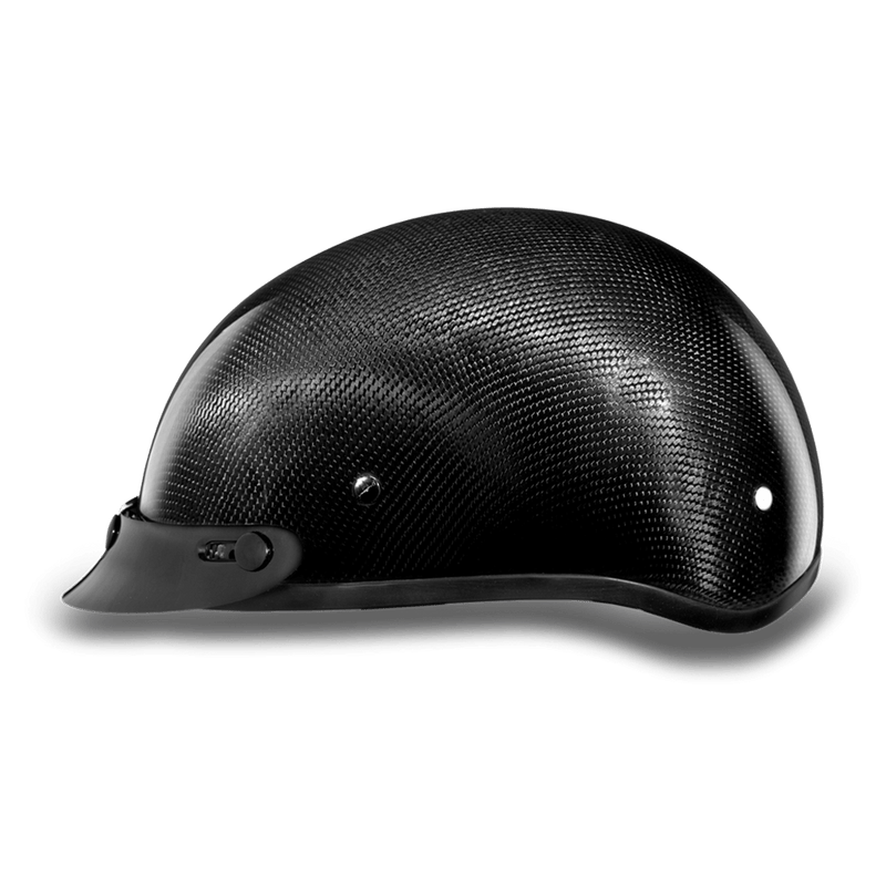 Daytona Grey Carbon Fiber Skull Cap Half Motorcycle Helmet (2XS - 4XL)