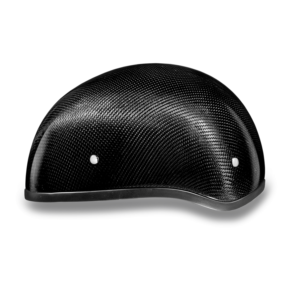 Daytona Grey Carbon Fiber Skull Cap Half Motorcycle Helmet (No Visor) (2XS - 2XL)