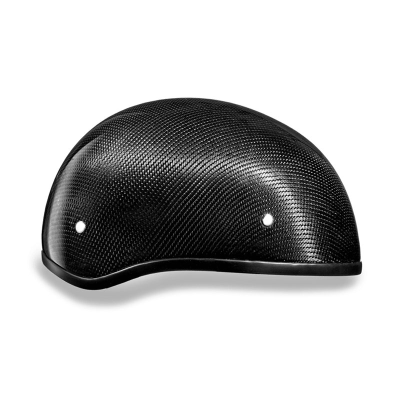 Daytona Grey Carbon Fiber Skull Cap Half Motorcycle Helmet (No Visor) (2XS - 2XL)