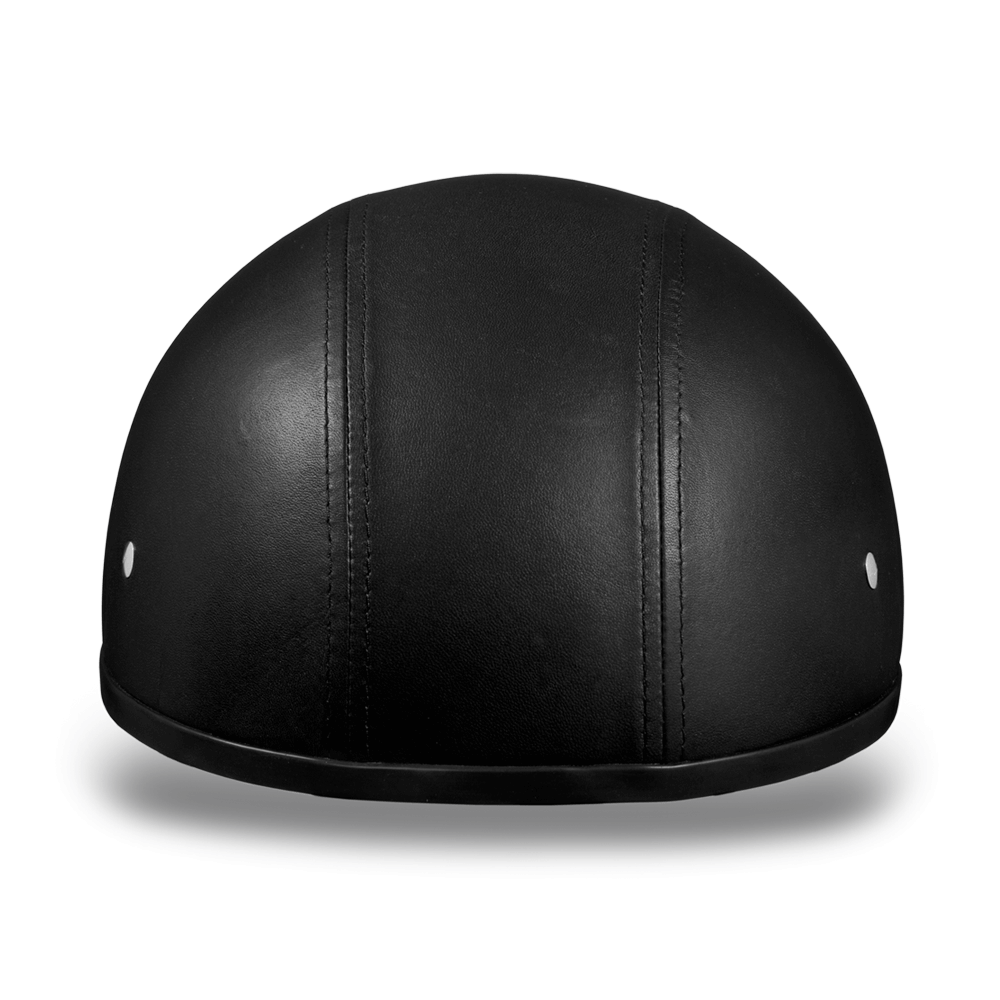 D.O.T. Daytona Skull Cap W/O Visor- Leather Covered M