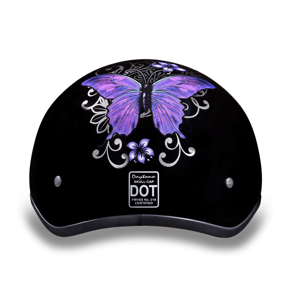Daytona Butterfly Skull Cap Half Motorcycle Helmet (2XS - 2XL)