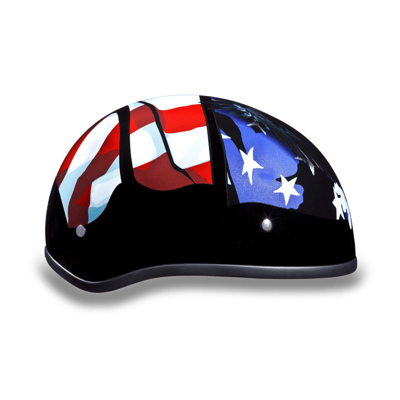 Daytona Freedom Skull Cap Half Motorcycle Helmet (2XS - 2XL)
