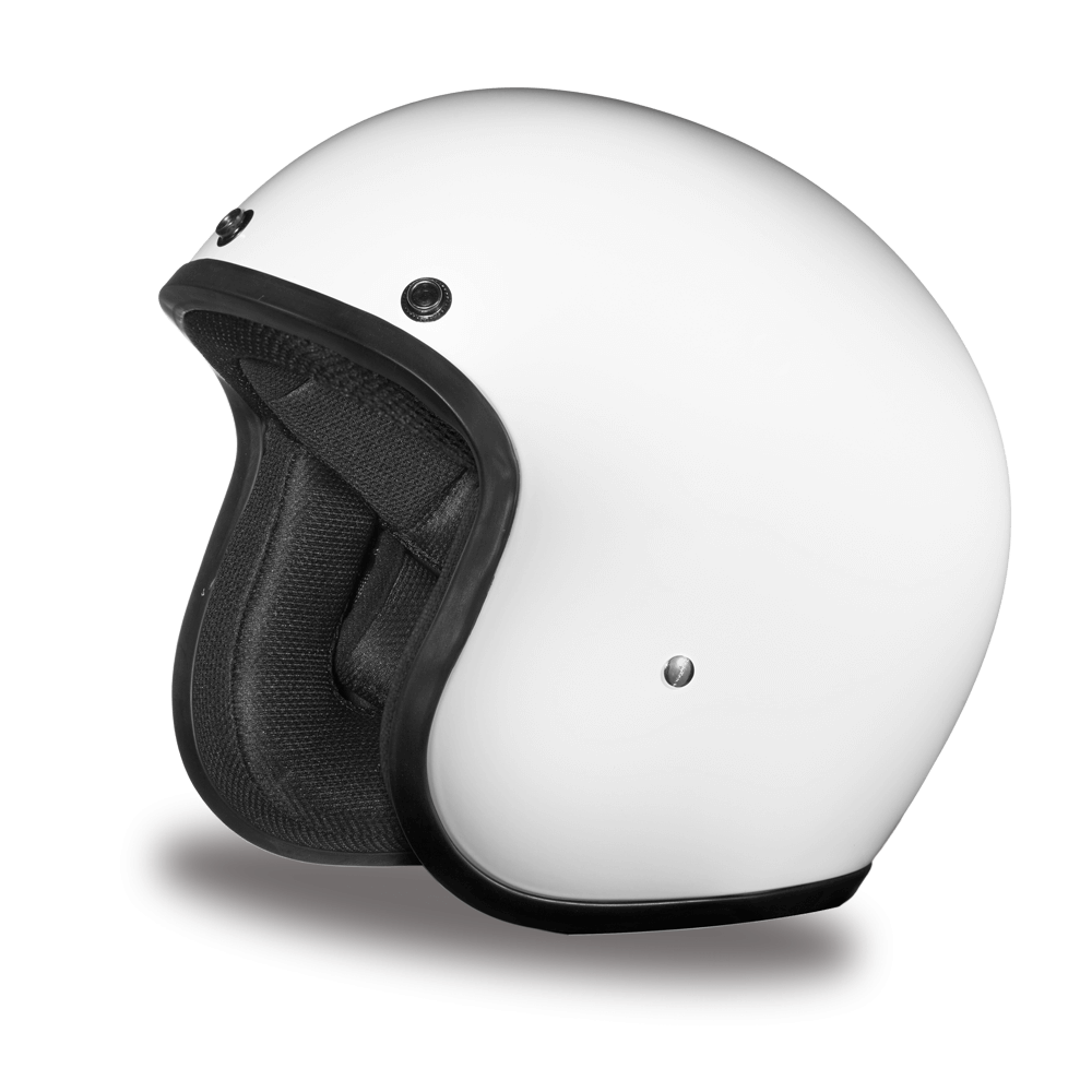 Daytona Cruiser Hi Gloss  White Open Face Motorcycle Helmet (2XS - 4XL)