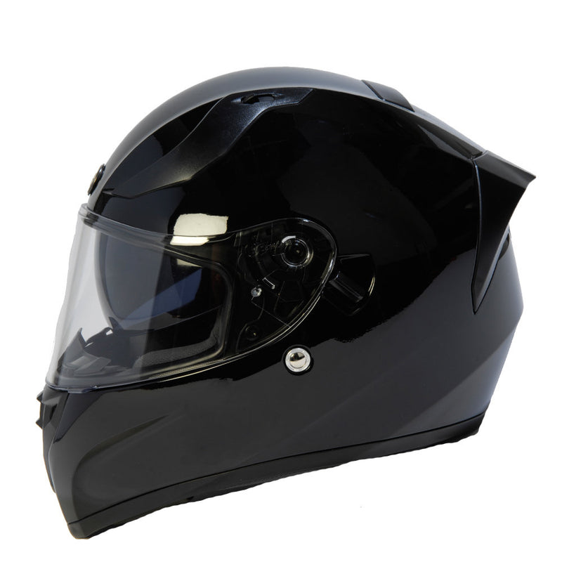 TORC T-15 Solid Black Full Face Street Bluetooth Motorcycle Helmet