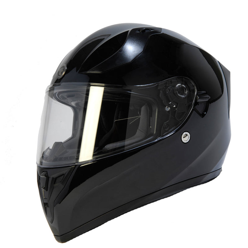TORC T-15 Solid Black Full Face Street Bluetooth Motorcycle Helmet