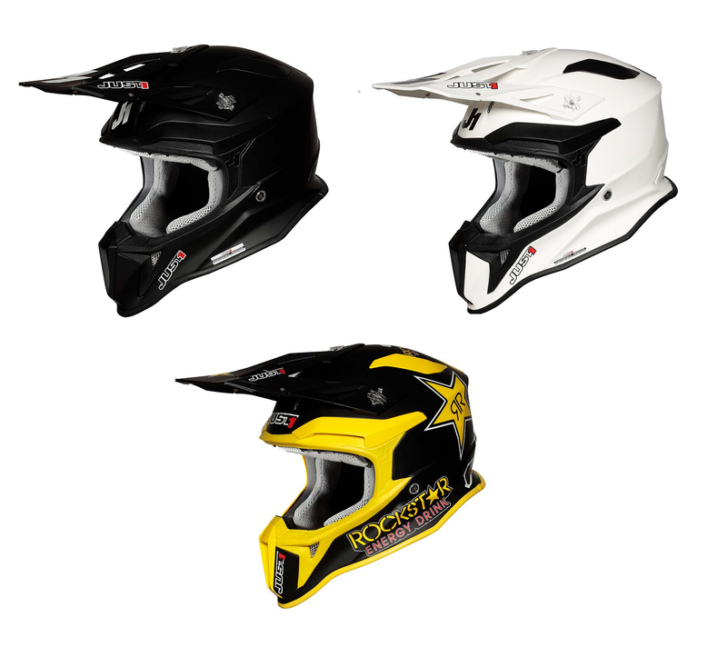 Just1 J18 Fiberglass MX Off Road Motorcycle Helmet (Three Colors) (XS-XXL)