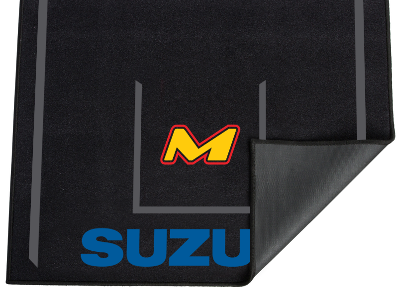 Moto-D Suzuki Large Motorcycle Garage and Track Floor Mat 