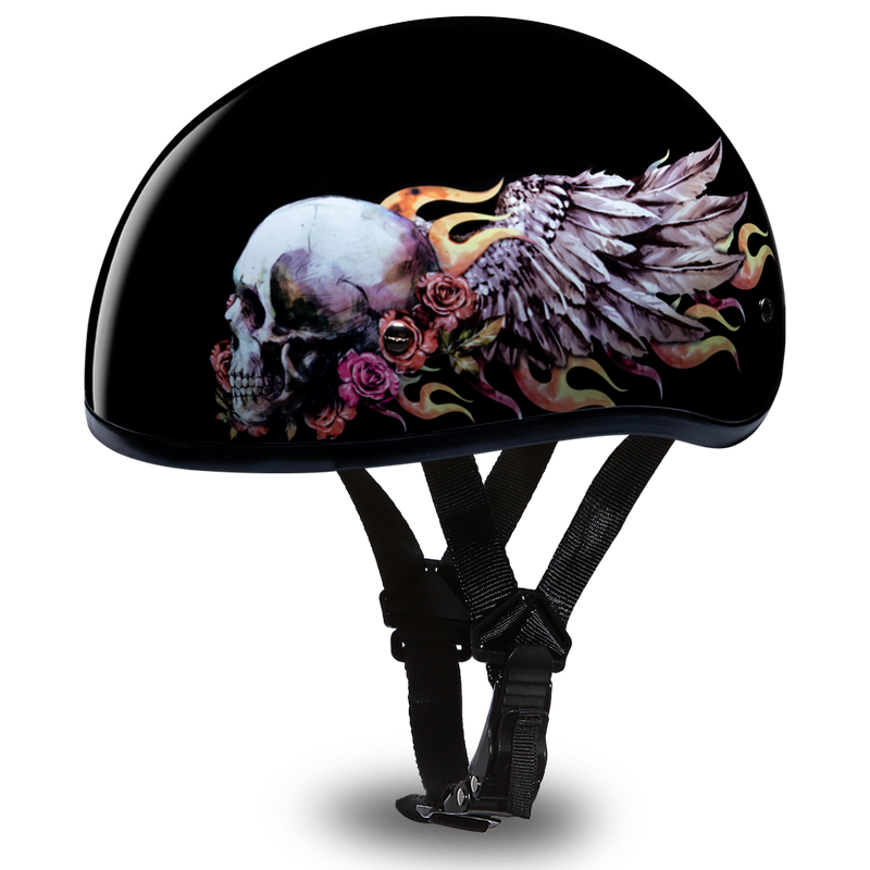 Daytona Wings Skull Cap Half Motorcycle Helmet (2XS - 2XL)