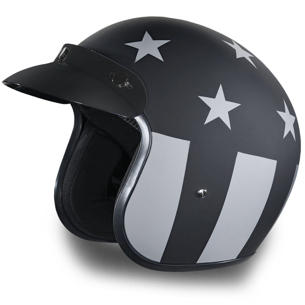 Daytona Cruiser Captain America Stealth Open Face Motorcycle Helmet (2XS - 4XL)