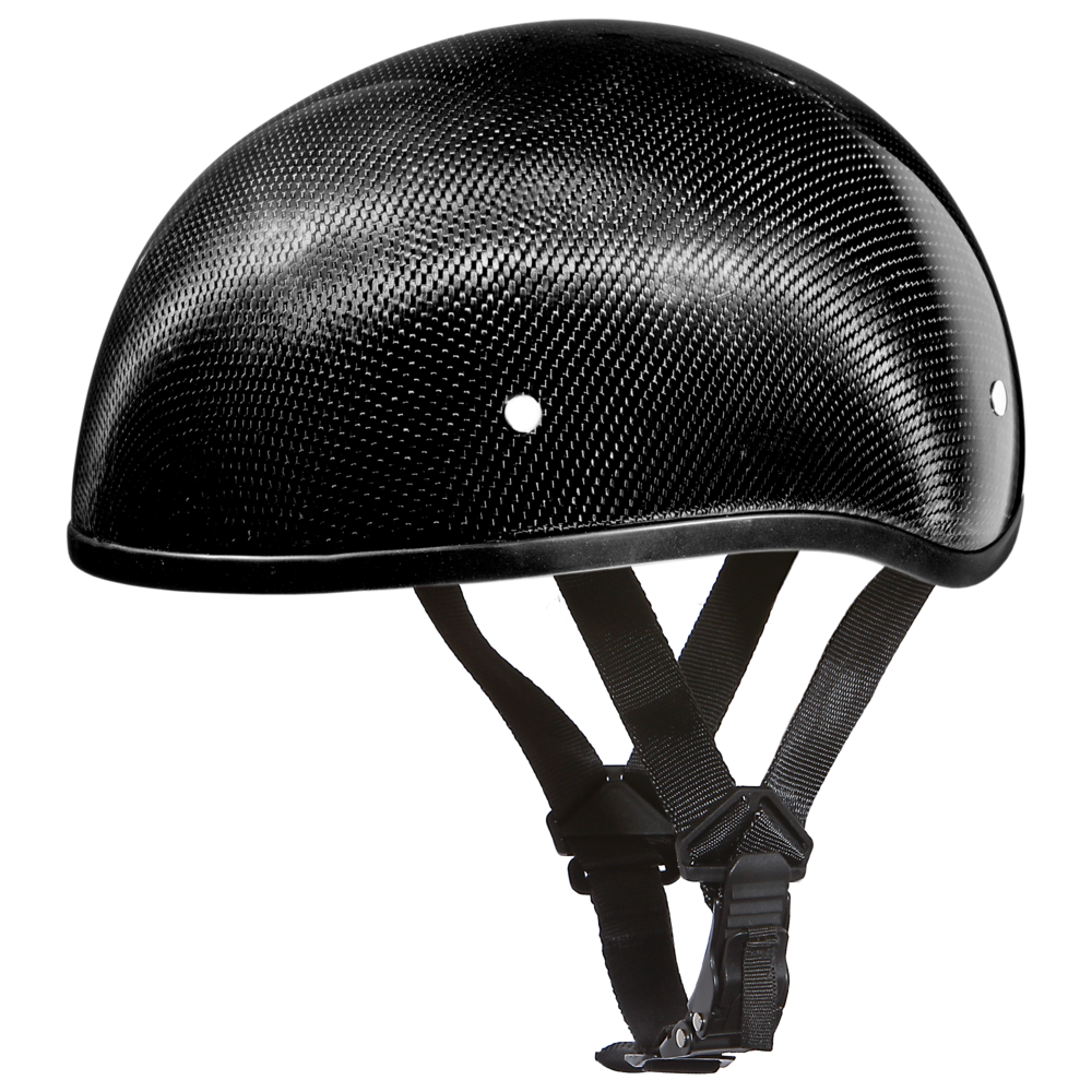 Daytona Grey Carbon Fiber Skull Cap Half Motorcycle Helmet Without Visor