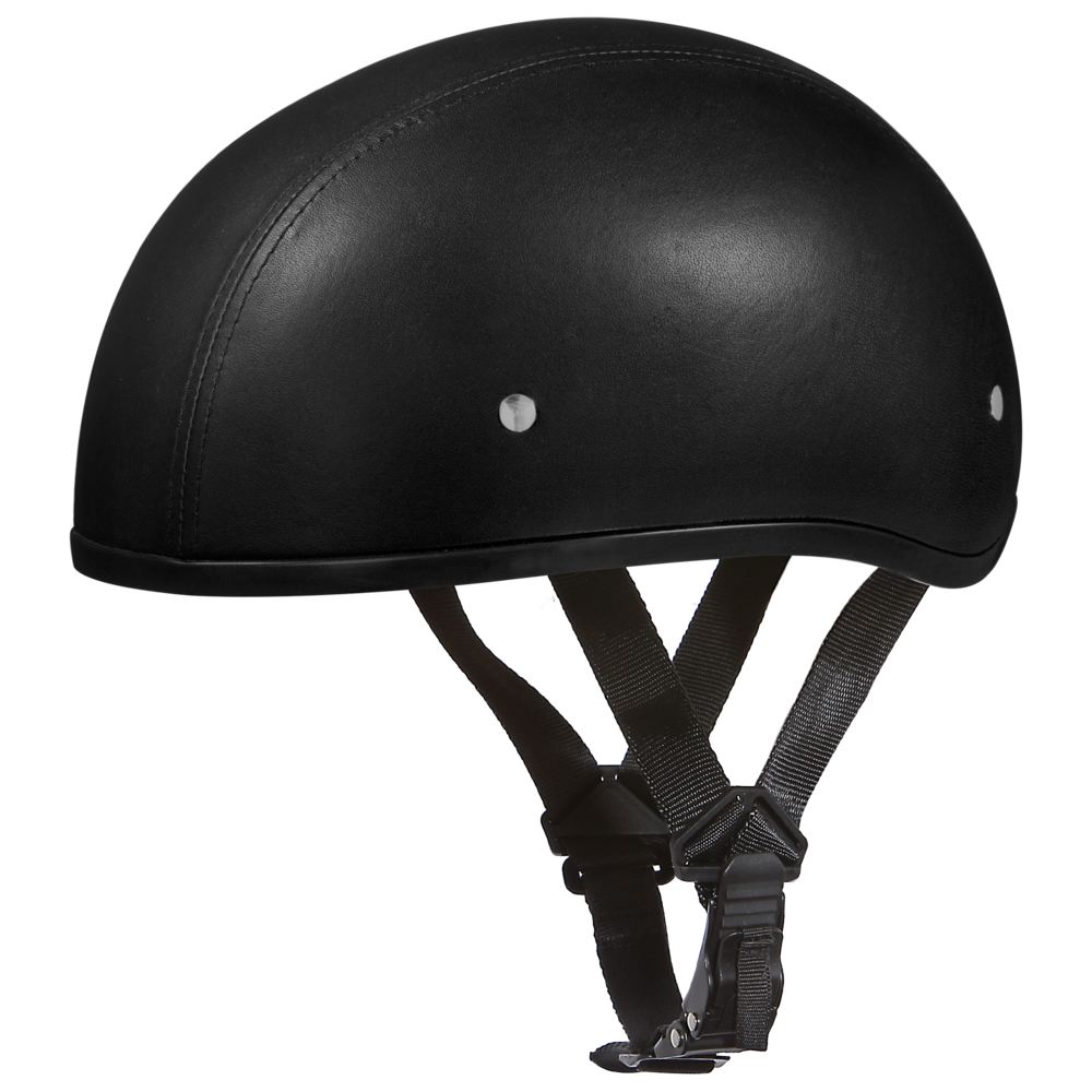 Daytona Leather Skull Cap Half Motorcycle Helmet (No Visor) (XS - 4XL)