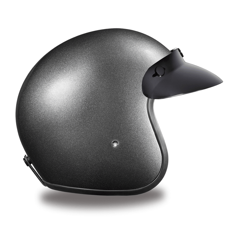 Daytona Cruiser Gun Metallic Grey Open Face Motorcycle Helmet (2XS - 4XL)