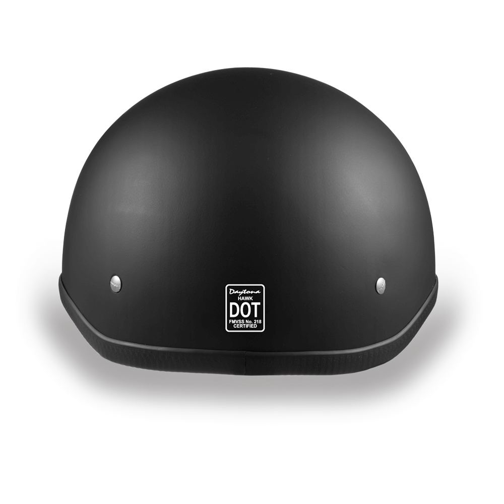 Daytona Hawk Dull Black Polo Jockey Motorcycle Helmet (2XS - XL)