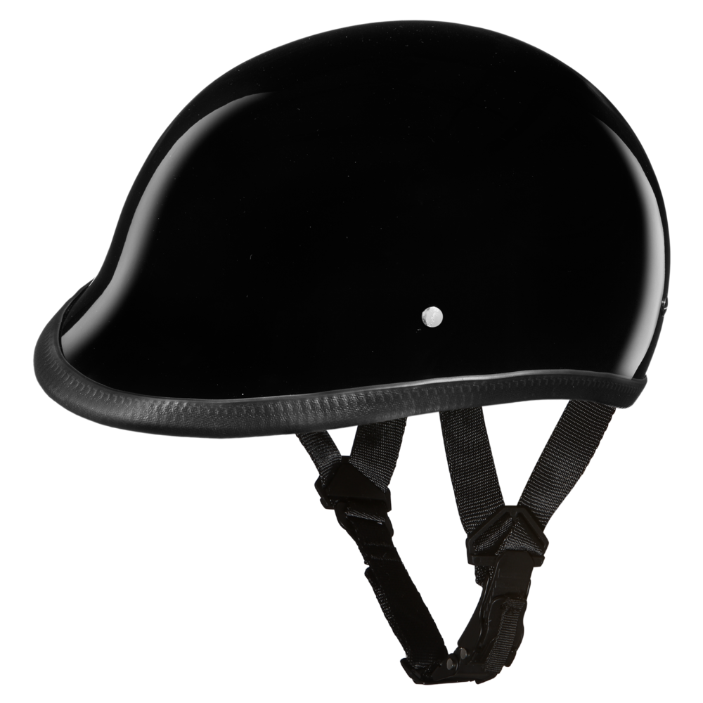 Daytona Hawk Hi Gloss Black Polo Jockey Motorcycle Helmet