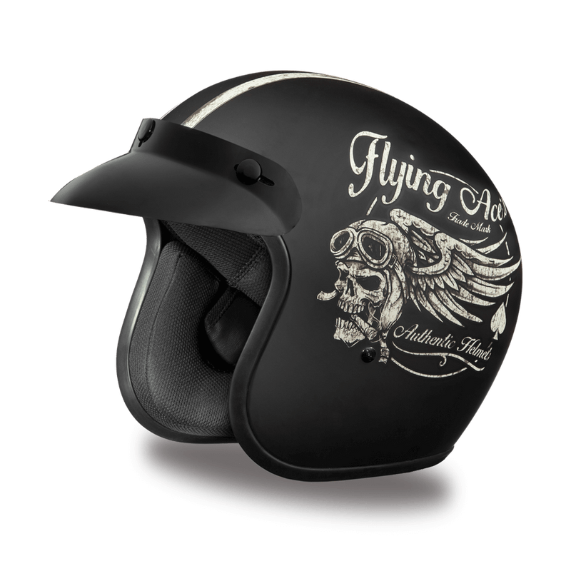 Daytona Cruiser Flying Ace's Open Face Motorcycle Helmet