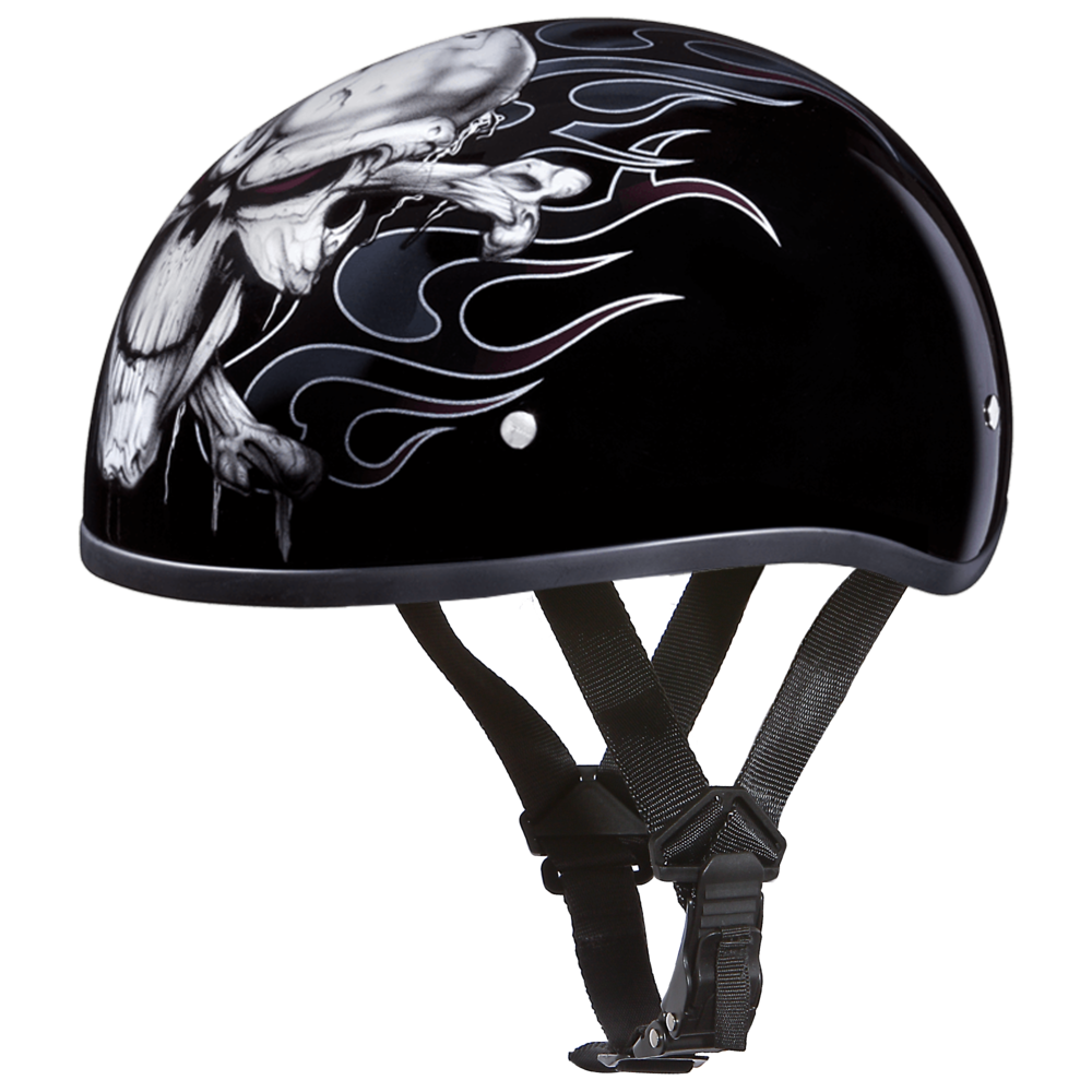Daytona Cross Bones Skull Cap Half Motorcycle Helmet (2XS