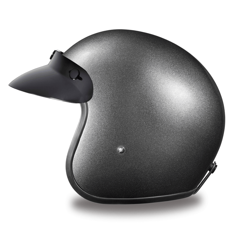 Daytona Cruiser Gun Metallic Grey Open Face Motorcycle Helmet (2XS - 4XL)