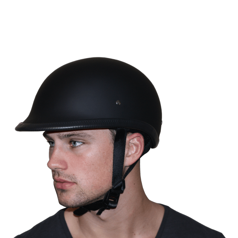 Daytona Hawk Hi Gloss Black Polo Jockey Motorcycle Helmet (2XS - XL)