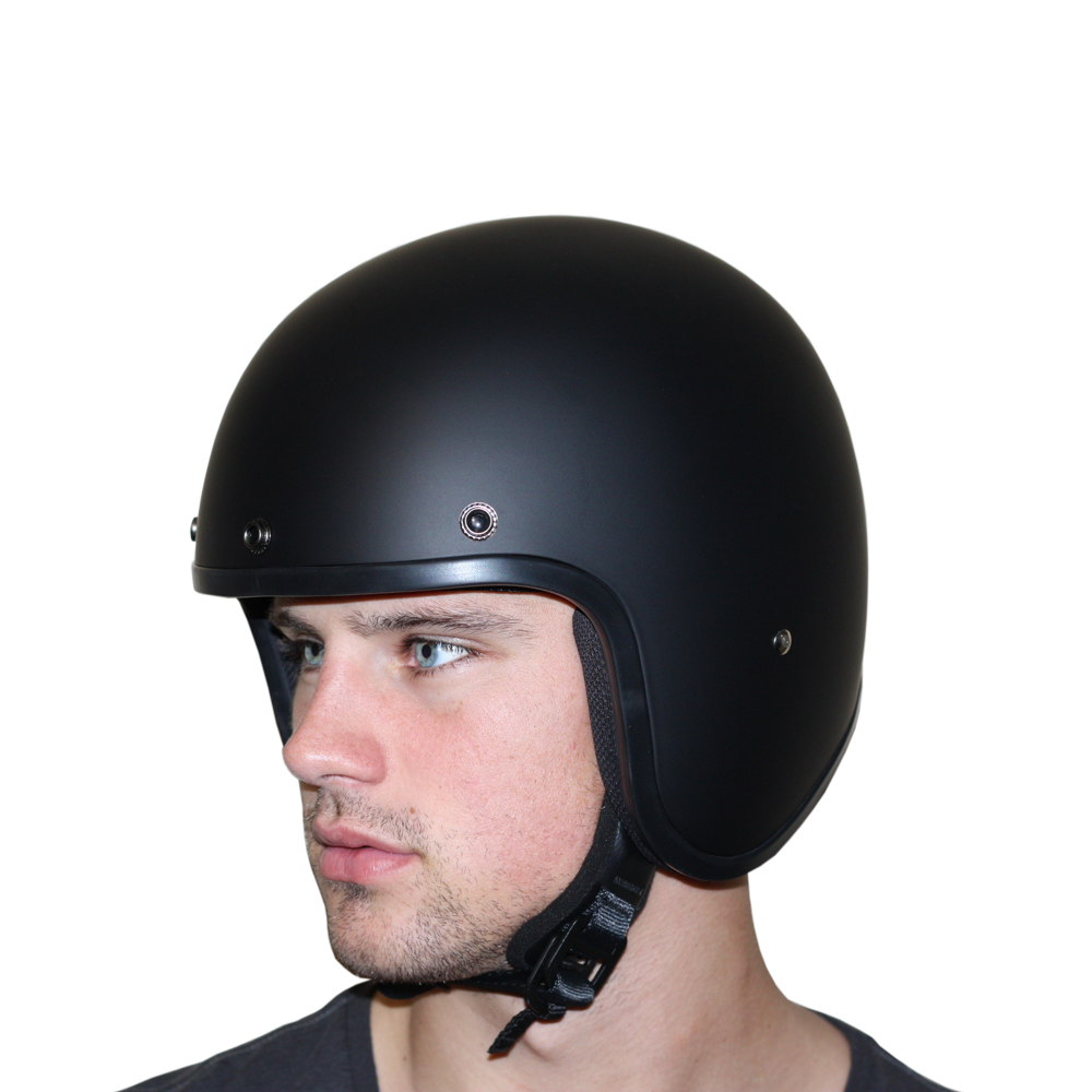 Daytona Cruiser Orange Pin Stripe Open Face Motorcycle Helmet (XS