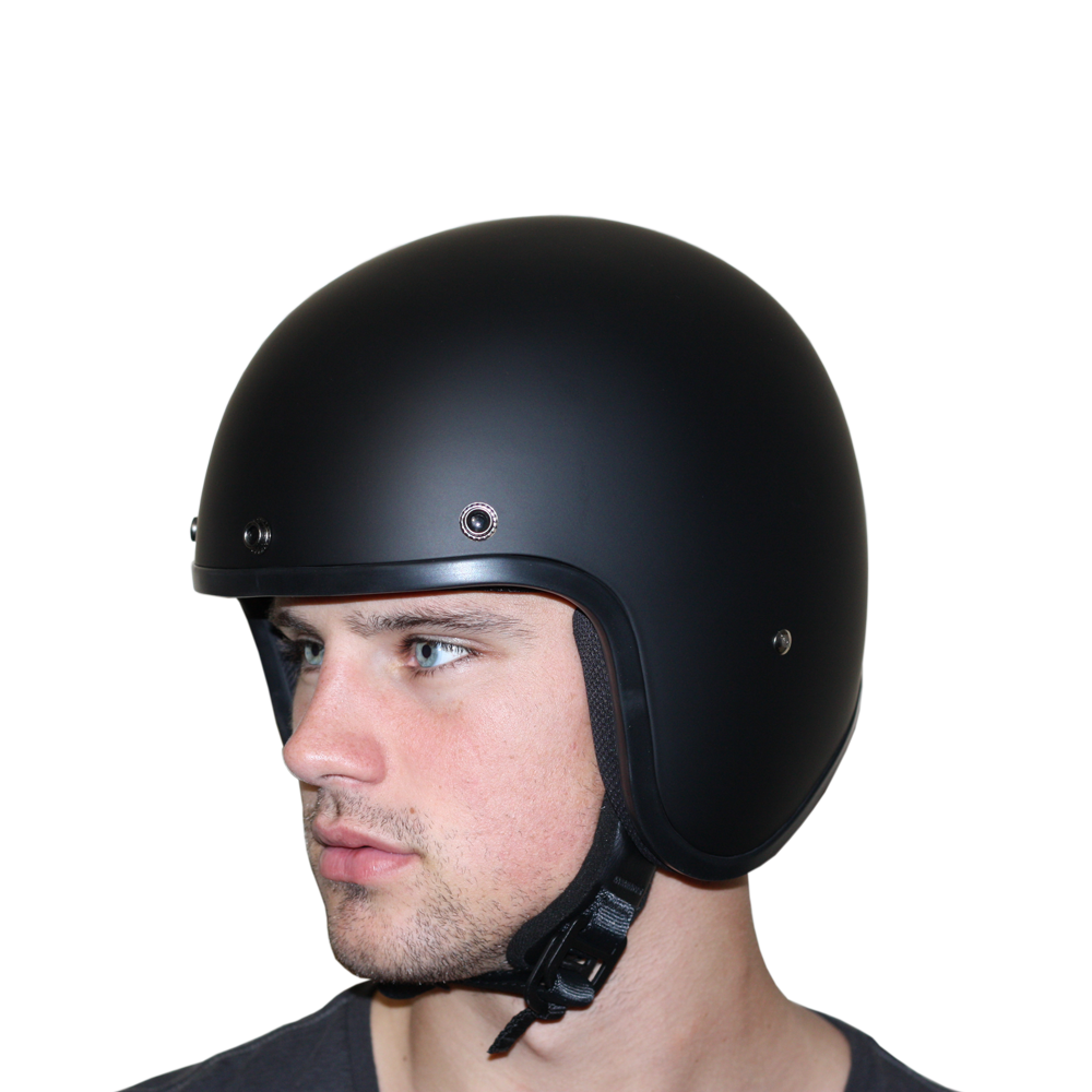 Daytona Cruiser Hi Gloss  Black Open Face Motorcycle Helmet (2XS - 4XL)