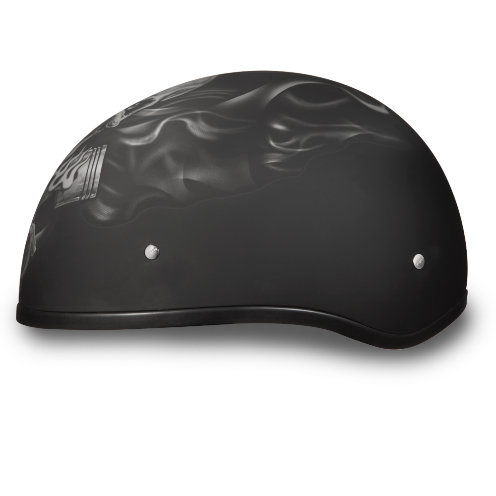 Daytona Pistons Skull Cap Half Motorcycle Helmet (2XS - 2XL)