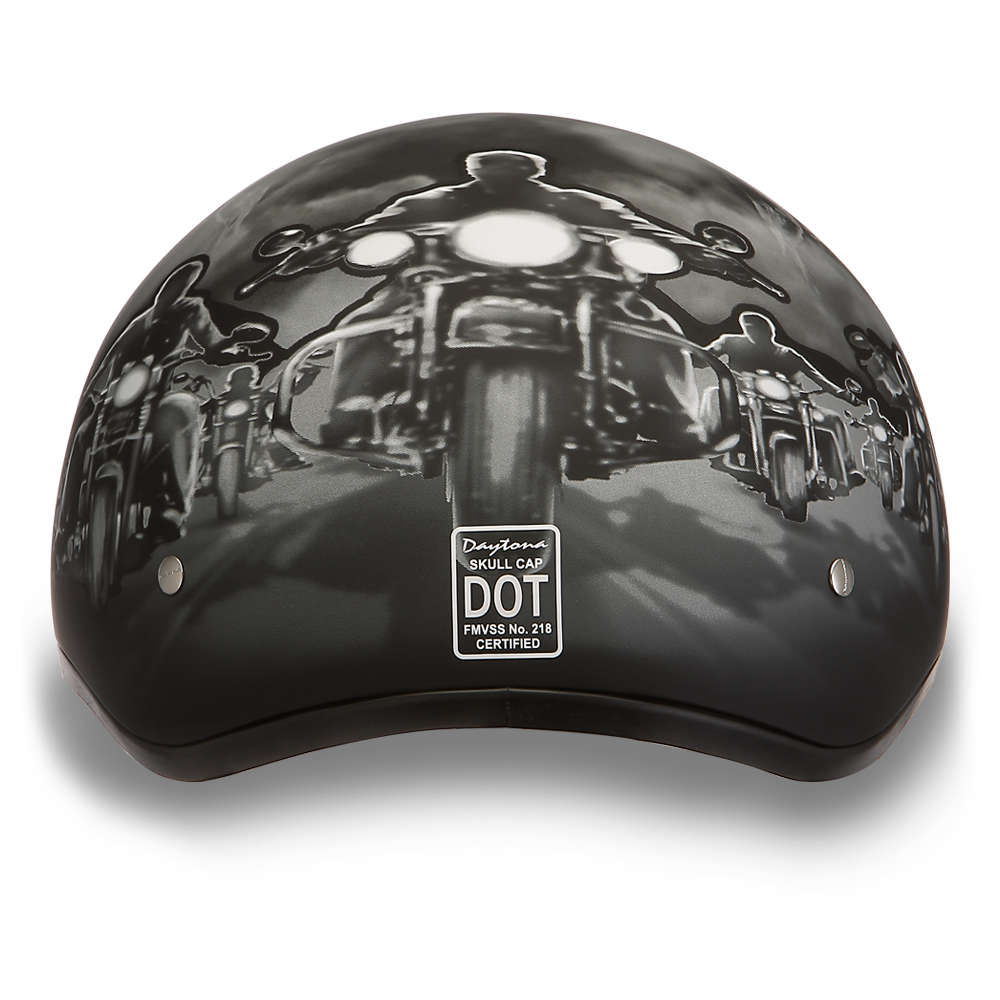 Daytona Skull Cap Guns Half Face Motorcycle Helmet, XL Daytona Skull Cap Guns Half Face Motorcycle Helmet, XL
