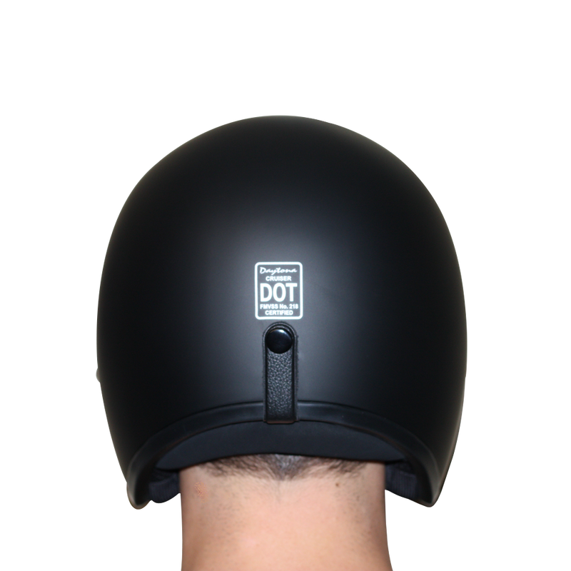 Daytona Cruiser Hi Gloss  Black Open Face Motorcycle Helmet (2XS - 4XL)