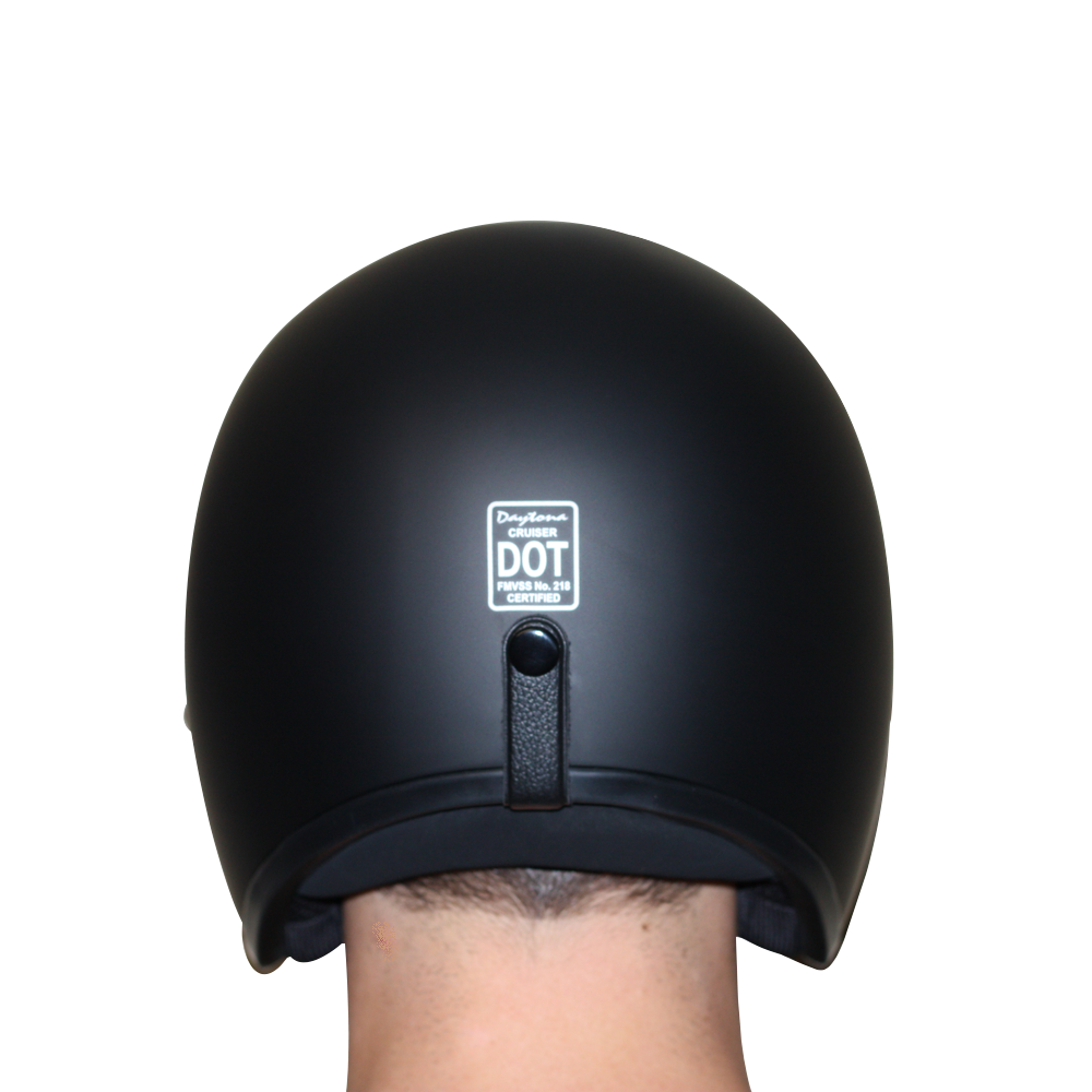 black orange motorcycle helmet daytona D.O.T. Daytona Cruiser- W/ Orange Pin Stripe Helmet XS