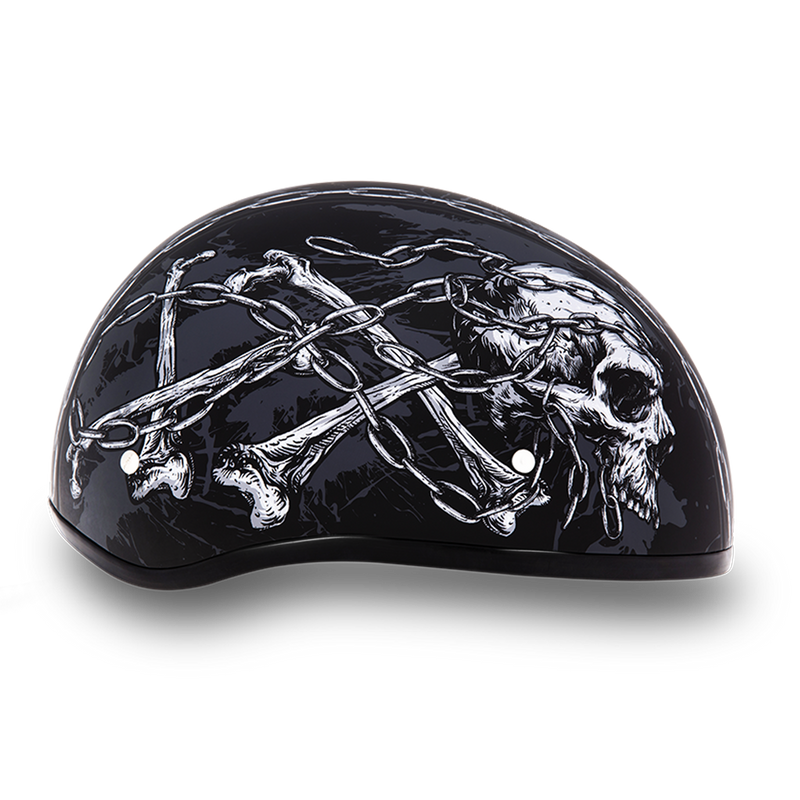 Daytona Skull Chains Skull Cap Half Motorcycle Helmet (2XS - 2XL)