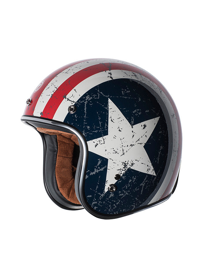 Torc T-50 Rebel Star 3/4 Face Retro Motorcycle Helmet